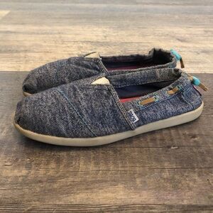 Toms Women's Heather Blue Alpargata Classic Flats size 4